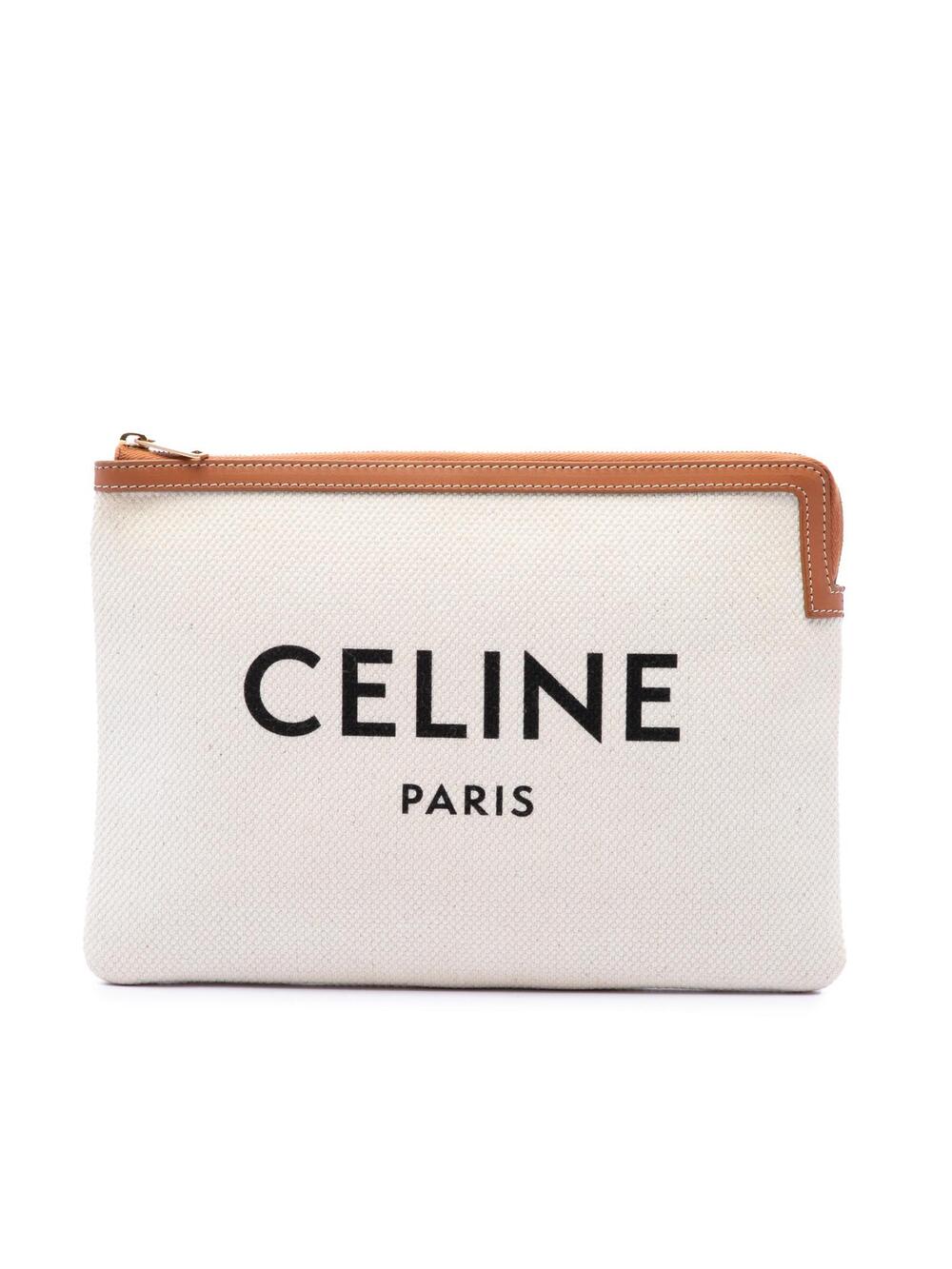 Celine Large Canvas Logo Pouch Pre- #349202C73B